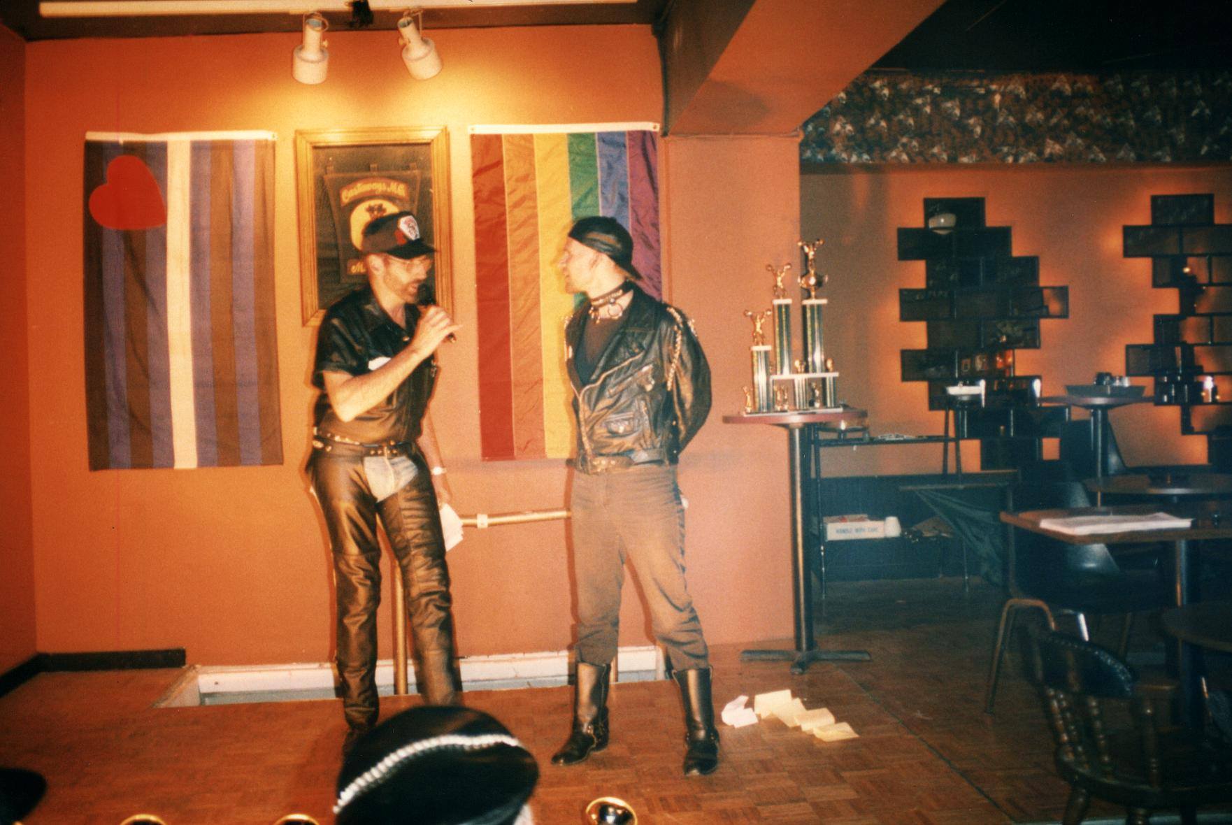 A leather contest held at the 1100 Club.