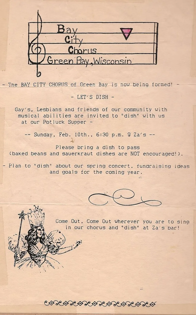 "Let's Dish" Invitation to organizational meeting / / First Newsletter /