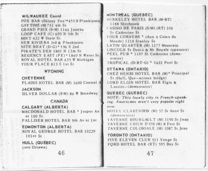 Belmont Hotel Coffee Shop — damron 66 p4647