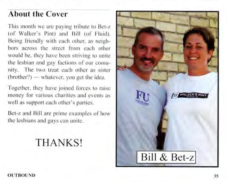 Bet-z on right, / with Fluid owner Bill Wardlow / (OutBound v4-09, Sept. 2005) / /