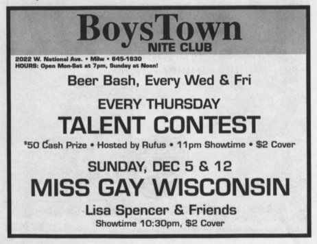 Advertisement, December 1993.