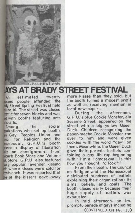 Brady Street Festival is forum for demonstration / (page 1 article alone) /