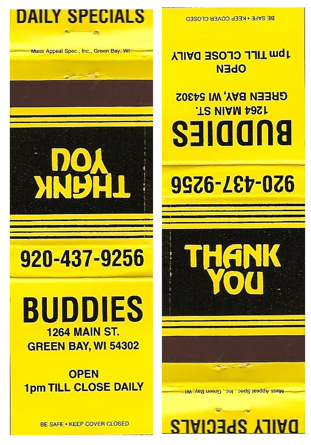 Matchbook cover: / (courtesy Paul Jacob and NE Wis. LGBT History project) /