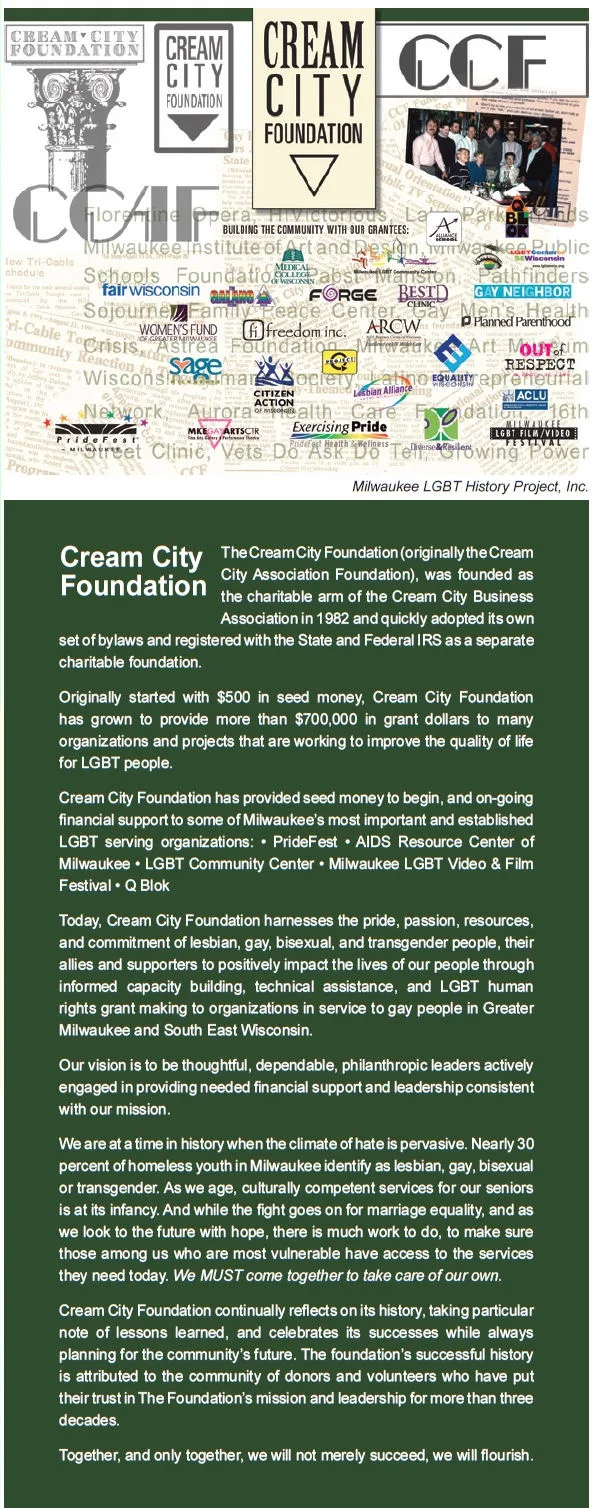 30th Anniversary Commemorative panel / created for History Project display at PrideFest 2012