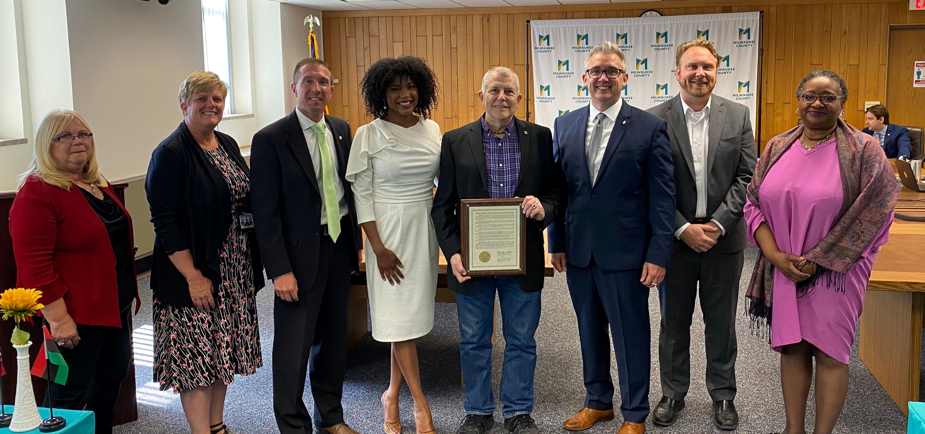 County Board Supervisors at presentation, June 2022