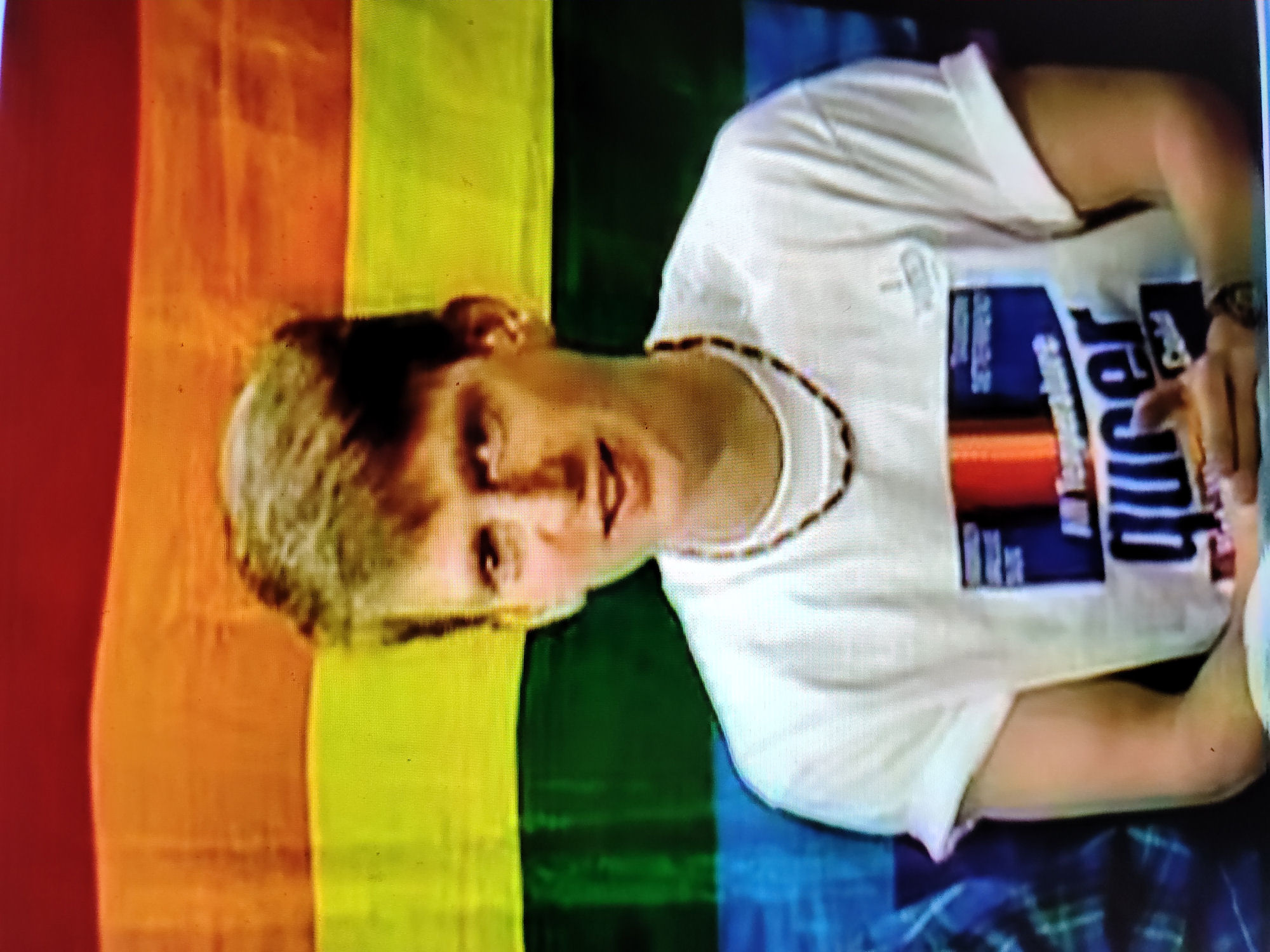 Photo, 1996 on set of Queer Program / (courtesy Dan Fons)