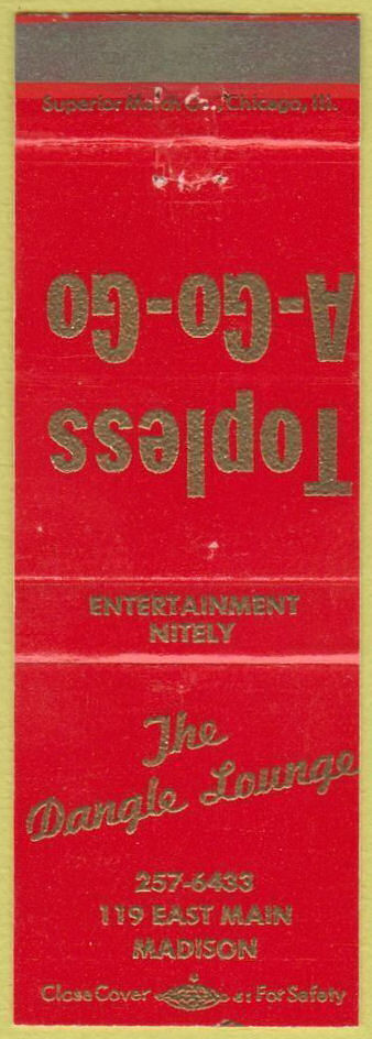 Dangle Lounge matchbook