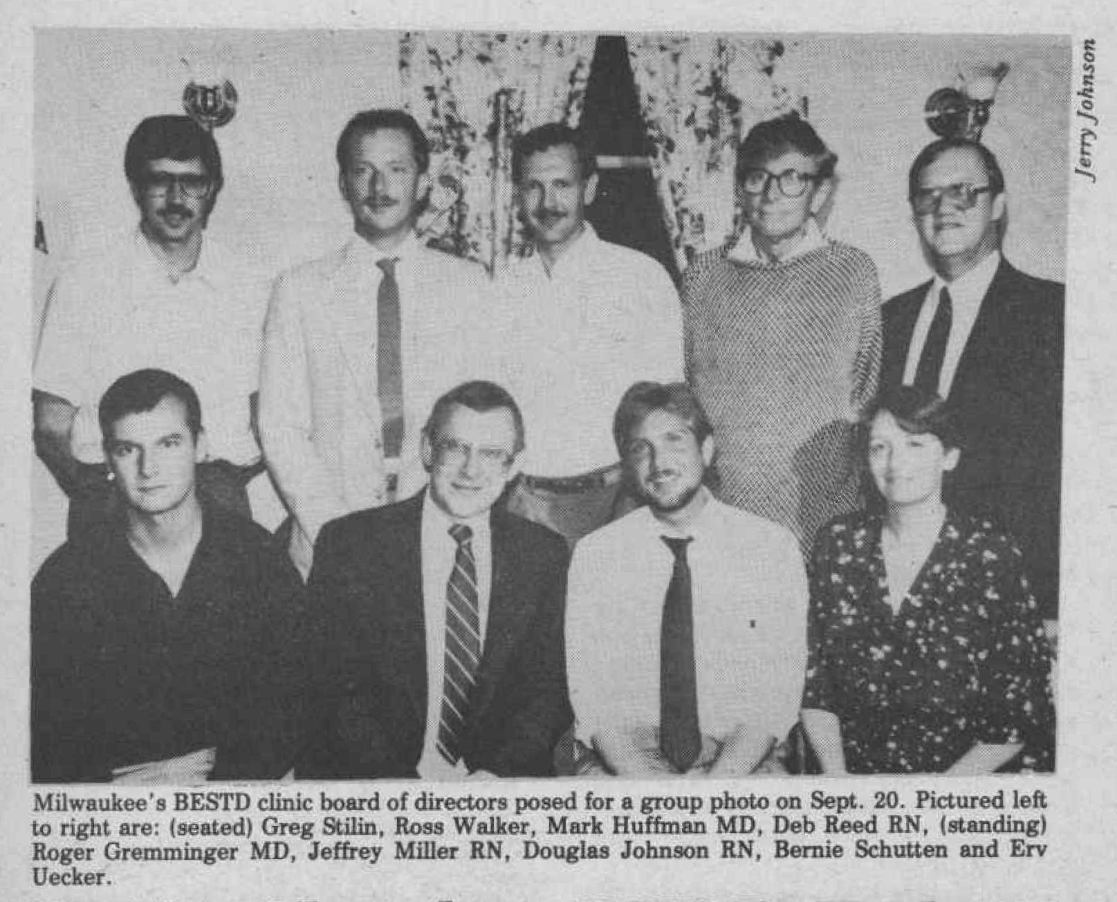 Photo: BESTD Clinic Board / (Wis. Light vol. 2-19, Sept. 1989) / /