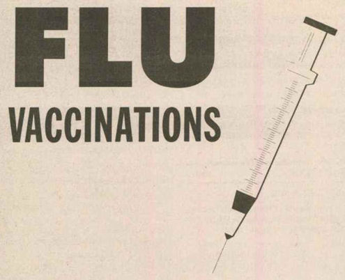 Ad, Flu vaccination dates / (In Step v11-20, Oct 1994) / /