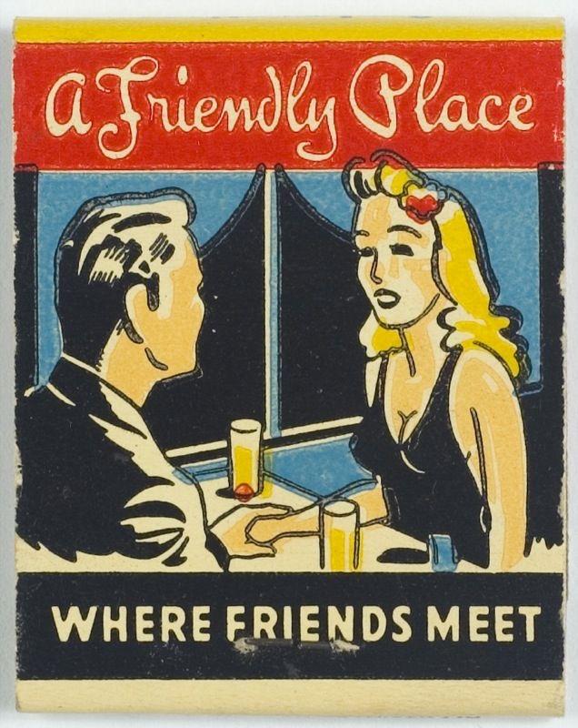 Matchbook cover, circa 1941.