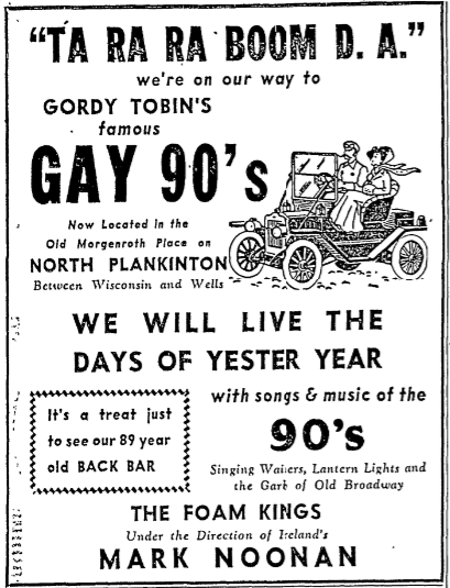 Advertisement for the 1950 Plankinton Avenue location.