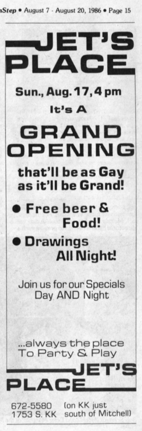 Grand opening advertisement, August 1986.