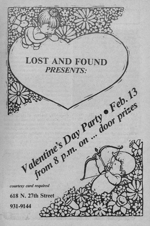 Valentine's Day advertisement, 1981.