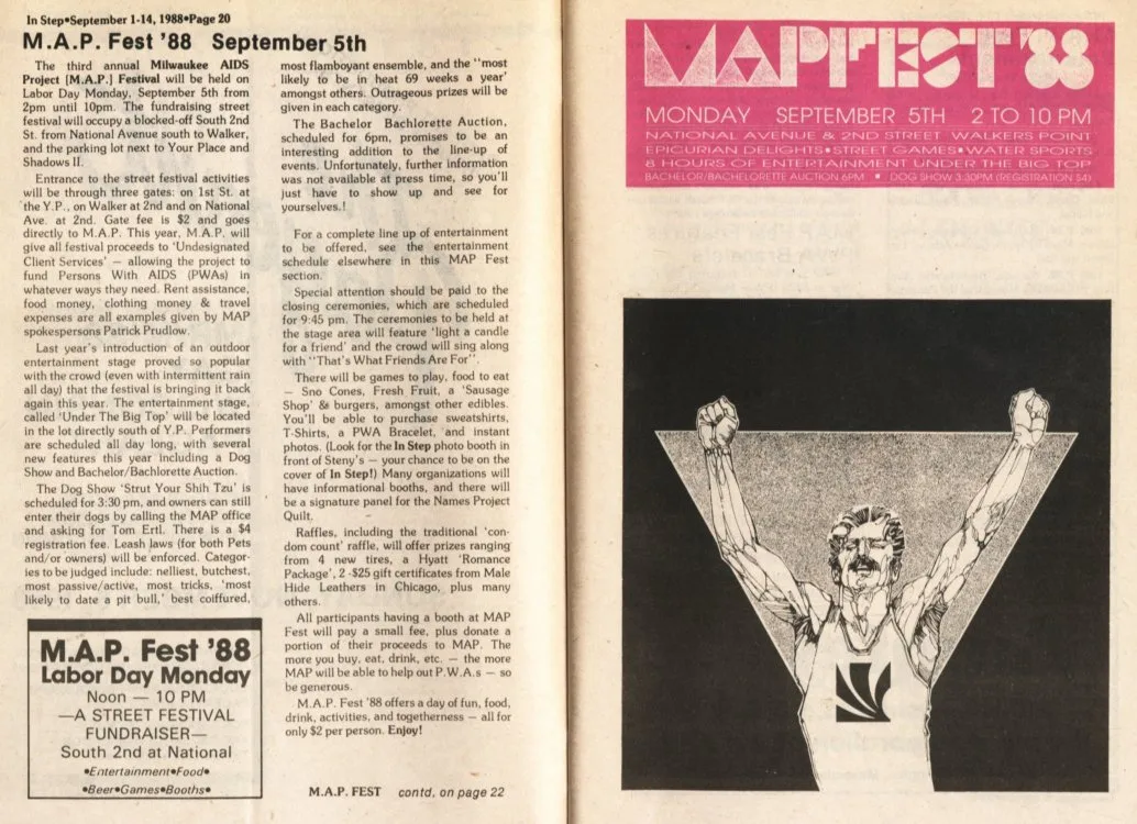 Article calling for Entertainers / for 1990 MAP Fest / (In Step v7-12, June 1990) / /