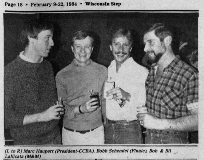 with partner Bobb, May 1985 / In Step vol 2 issue 8