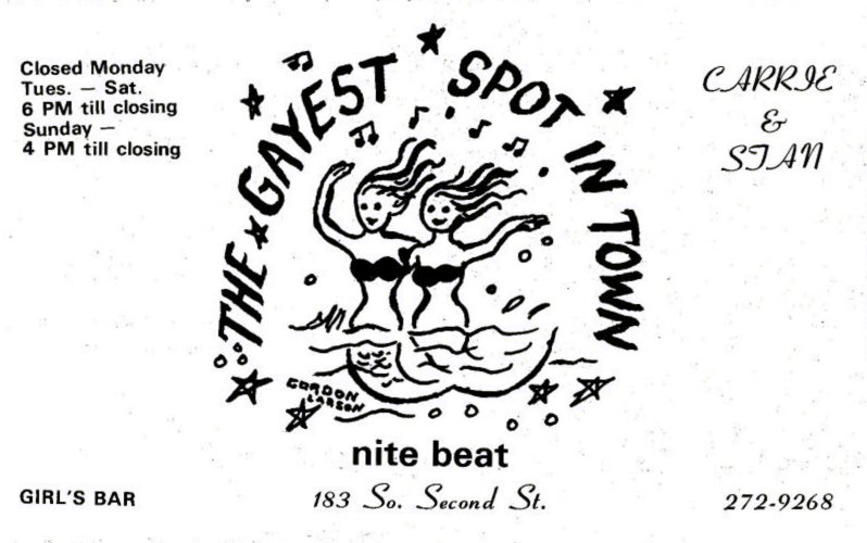 Advertisement for the third location, 1971