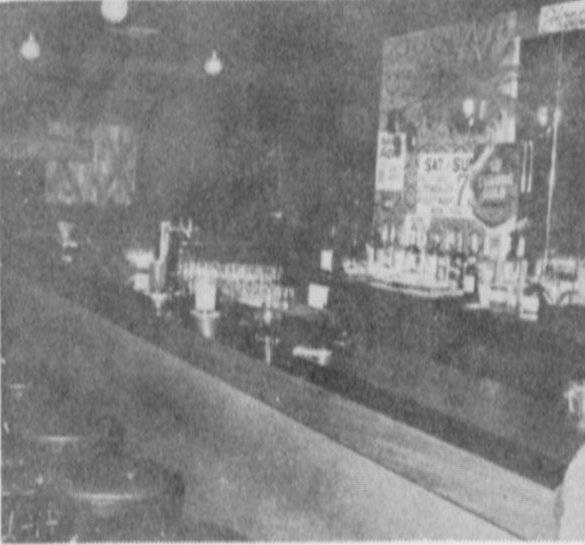 Interior view of the main bar, 1977