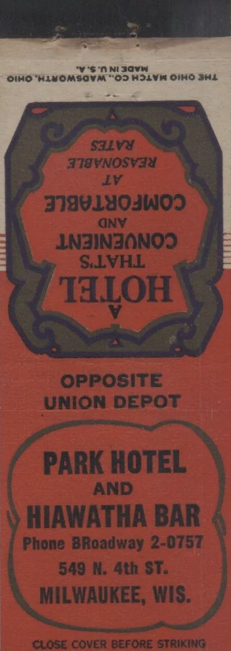 Matchbook, date unknown.