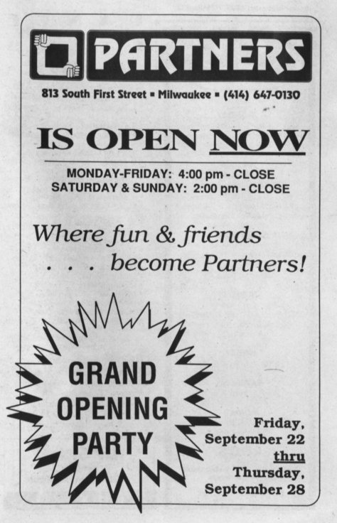 Opening advertisement, September 1989.