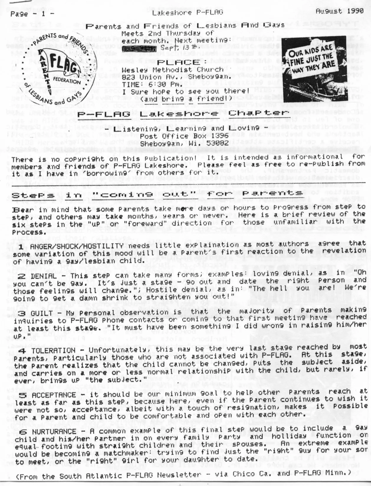 September 1990 Newsletter /