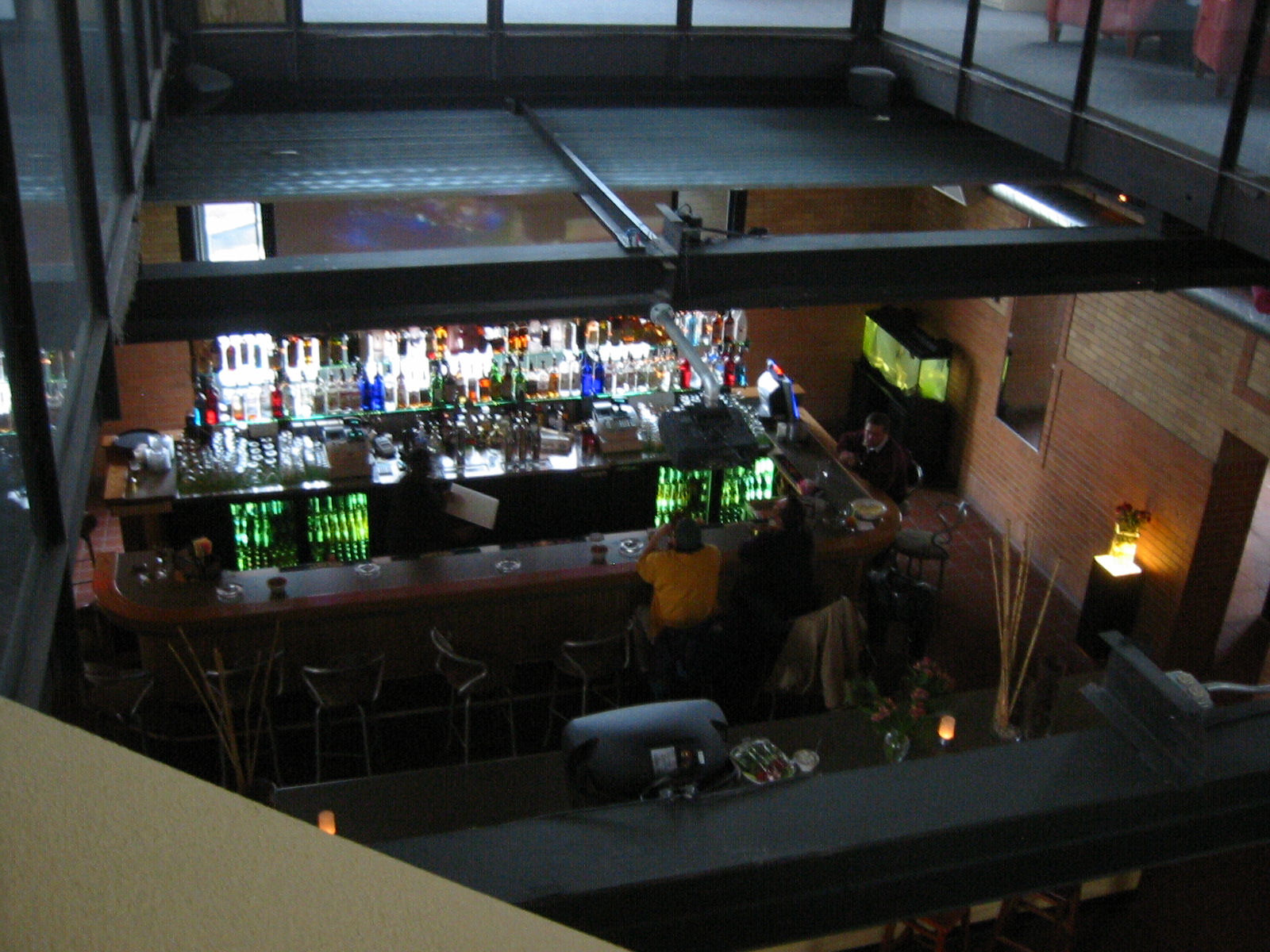 View of the main bar from the balcony.