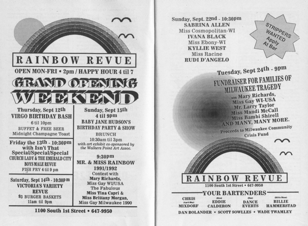 Grand-opening advertisement, September 1991.
