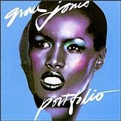 Radio advertisement art for Grace Jones's 1978 appearance