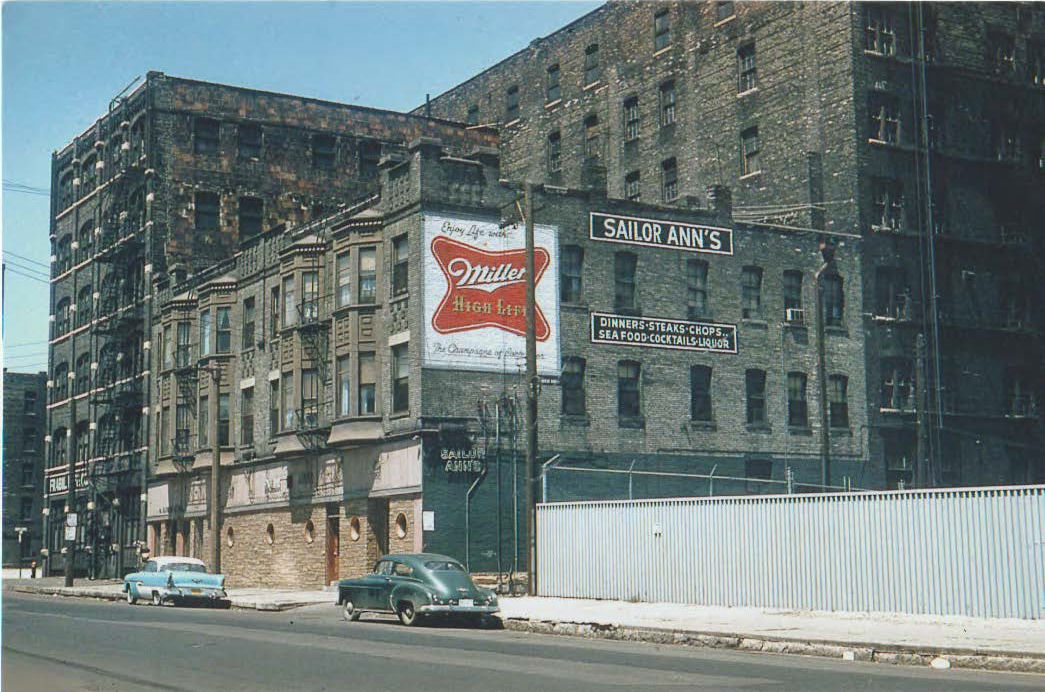 The building around 1960