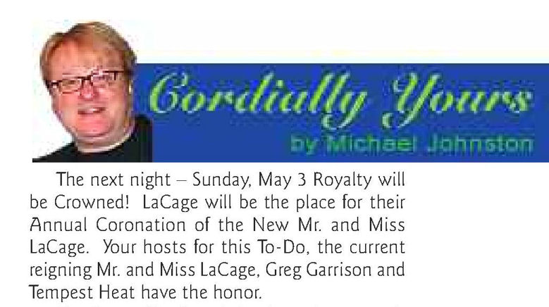 Tempest appearance in sold-out UWM drag show / (see center of article) / (Wis. Gazette vol. 1-09, March 2010) / /