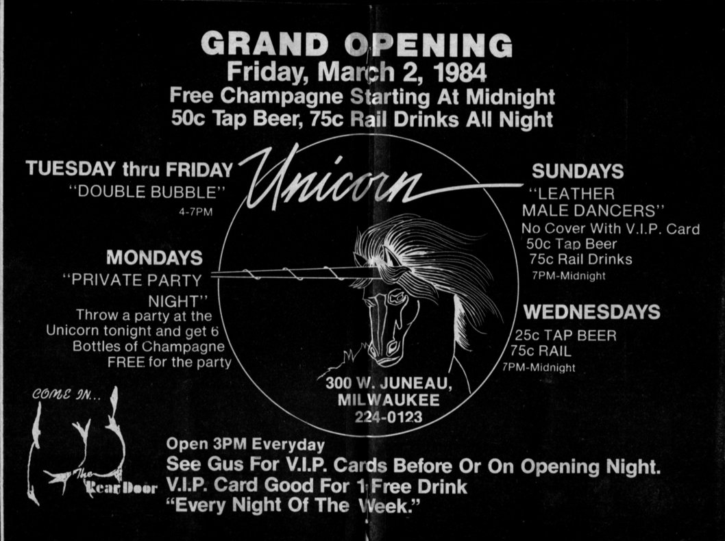 Advertisement, February 1984.